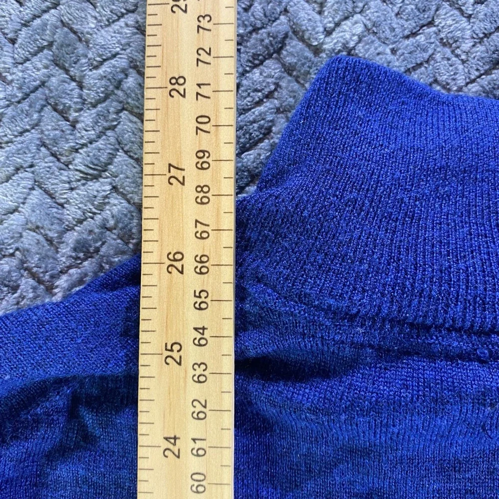 APT 9 Mens Blue Merino‎ Wool Blend Quarter Zip Sweater Size Large